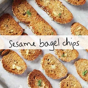 sesame bagel chips