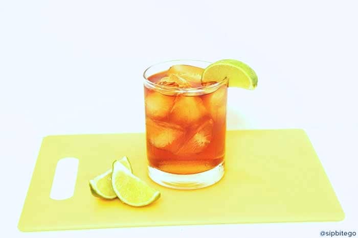 Dark and stormy cocktail https://sipbitego.com/cocktail-recipe-for-dark-stormy-drink/