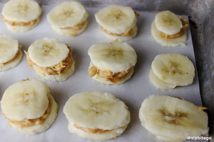 Healthy snacks like these peanut butter and chocolate banana bites are perfect for summer.