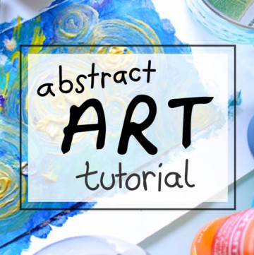Abstract Art DIY Tutorial for Beginners (with acrylics) | via sipbitego.com
