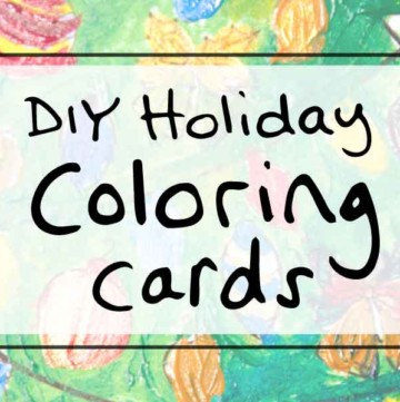 Holiday DIY idea: Christmas Coloring Cards via sipbitego.com #holidaycrafts #tistheseason