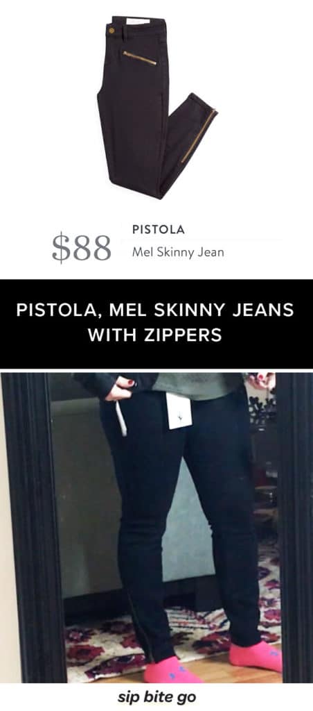 Stitch Fix Winter jeans in black by PISTOLA Mel Skinny Jeans with zippers