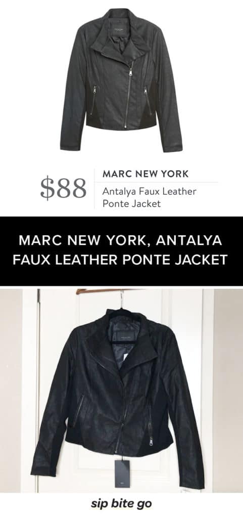 Stitch Fix Winter leather jacket by MARC NEW YORK, Antalya Faux Leather Ponte Jacket
