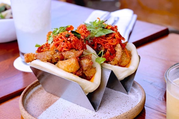 Maui Tropical Plantation Mill House Restaurant Menu with chicken bao buns