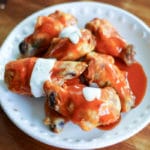Sous vide chicken wings with Franks buffalo sauce