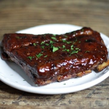 sous vide beef ribs on a plate