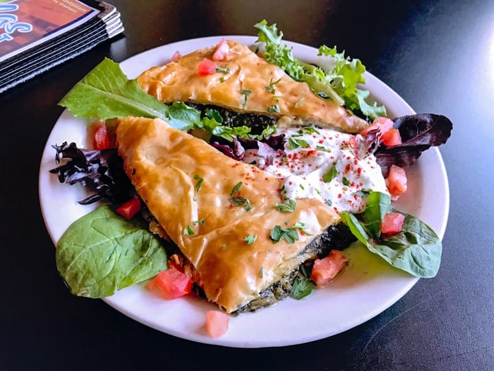 Spanakopita appetizer at Nicholas Restaurant