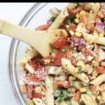 mexican pasta salad with chili lime dressing