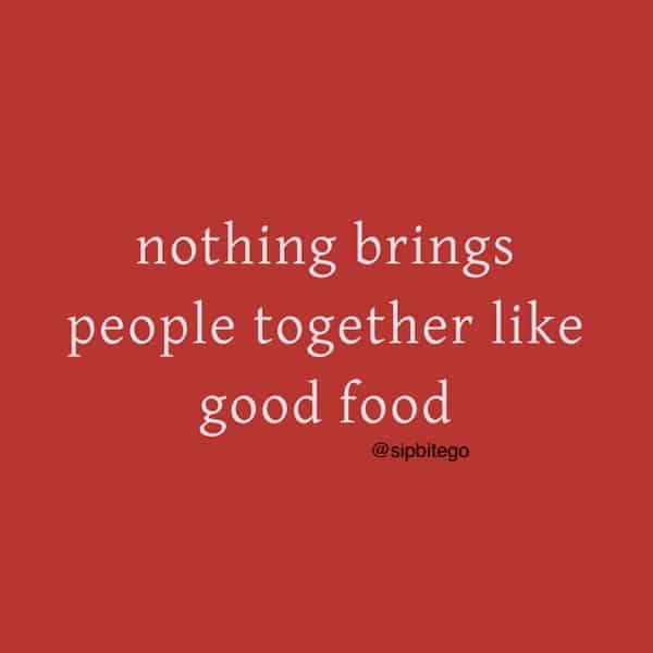 quote about food and people