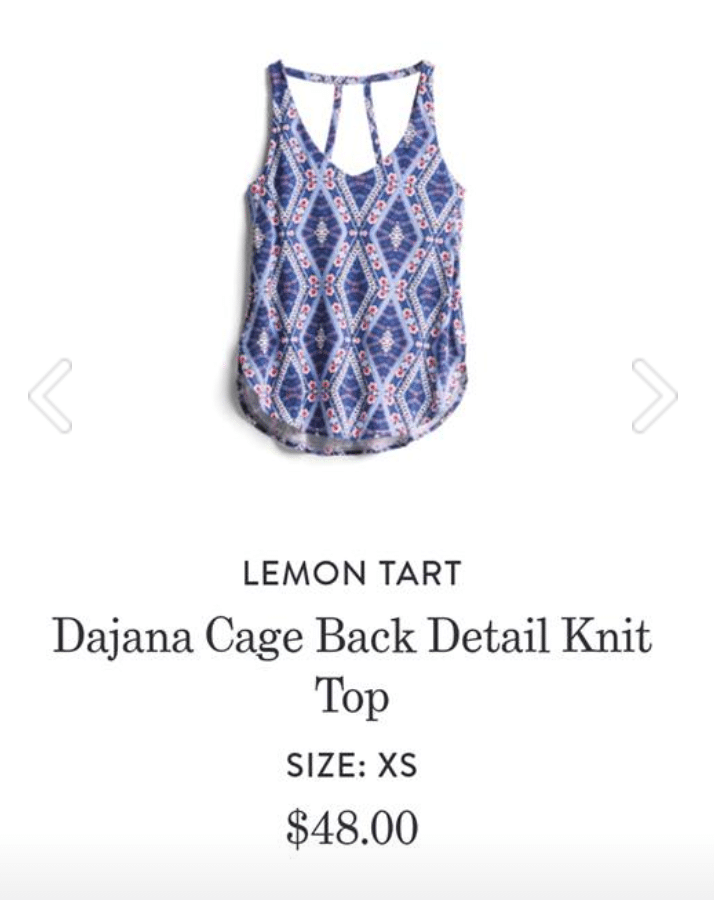 Lemon Tart - Dajana Cage Back Detail Knit Top in boho colors blue pink and white