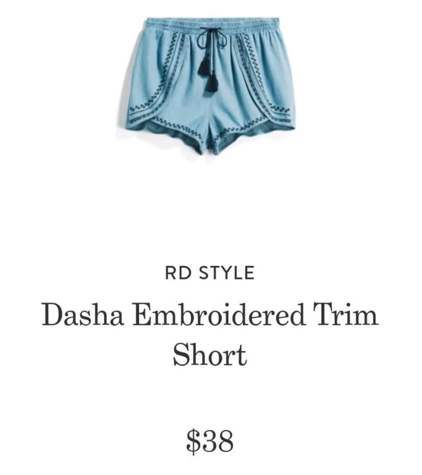 Summer Stitch Fix Outfits Review Dasha Embroidered Shorts