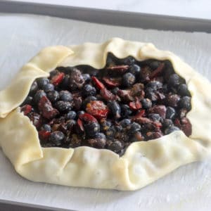 Mixed Berry Galette with raw store bought pie dough
