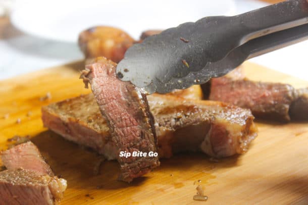 Sous Vide T-Bone Steak with a Cast Iron Finish - Sip Bite Go