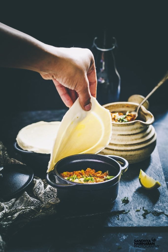 indian puff pastry recipe idea in a small crock