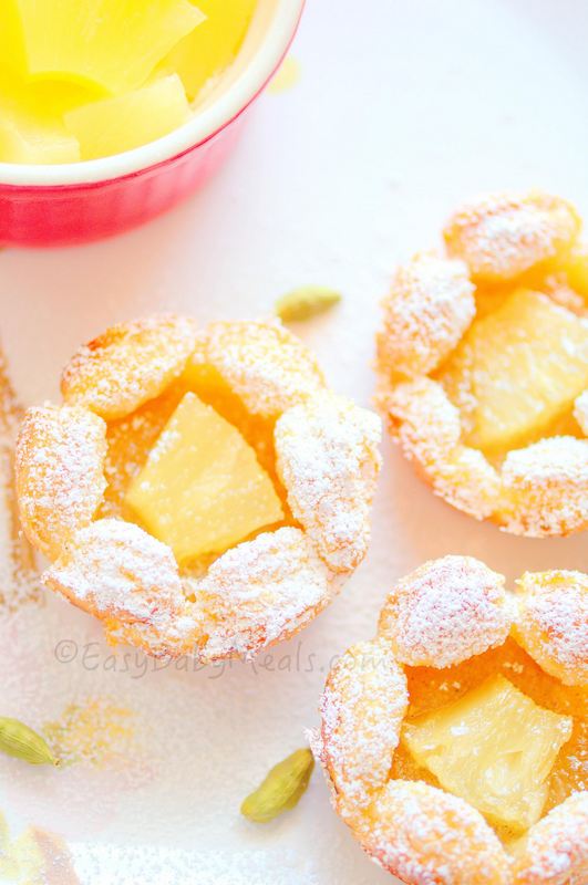 puff pastry recipe idea for a party with pineapple