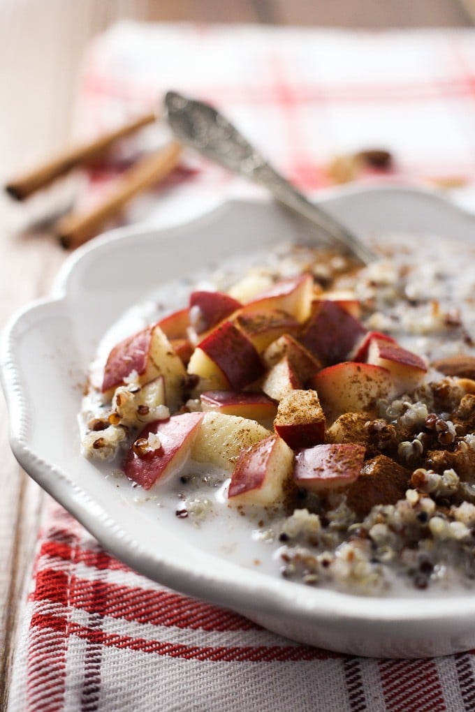 healthy apple breakfast recipe with quinoa