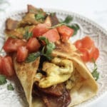 egg bacon and cheese breakfast tacos pinterest pin
