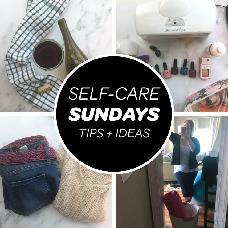 collage list of ideas for self care sundays feature