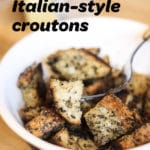 How to make Italian style croutons on the stove pin