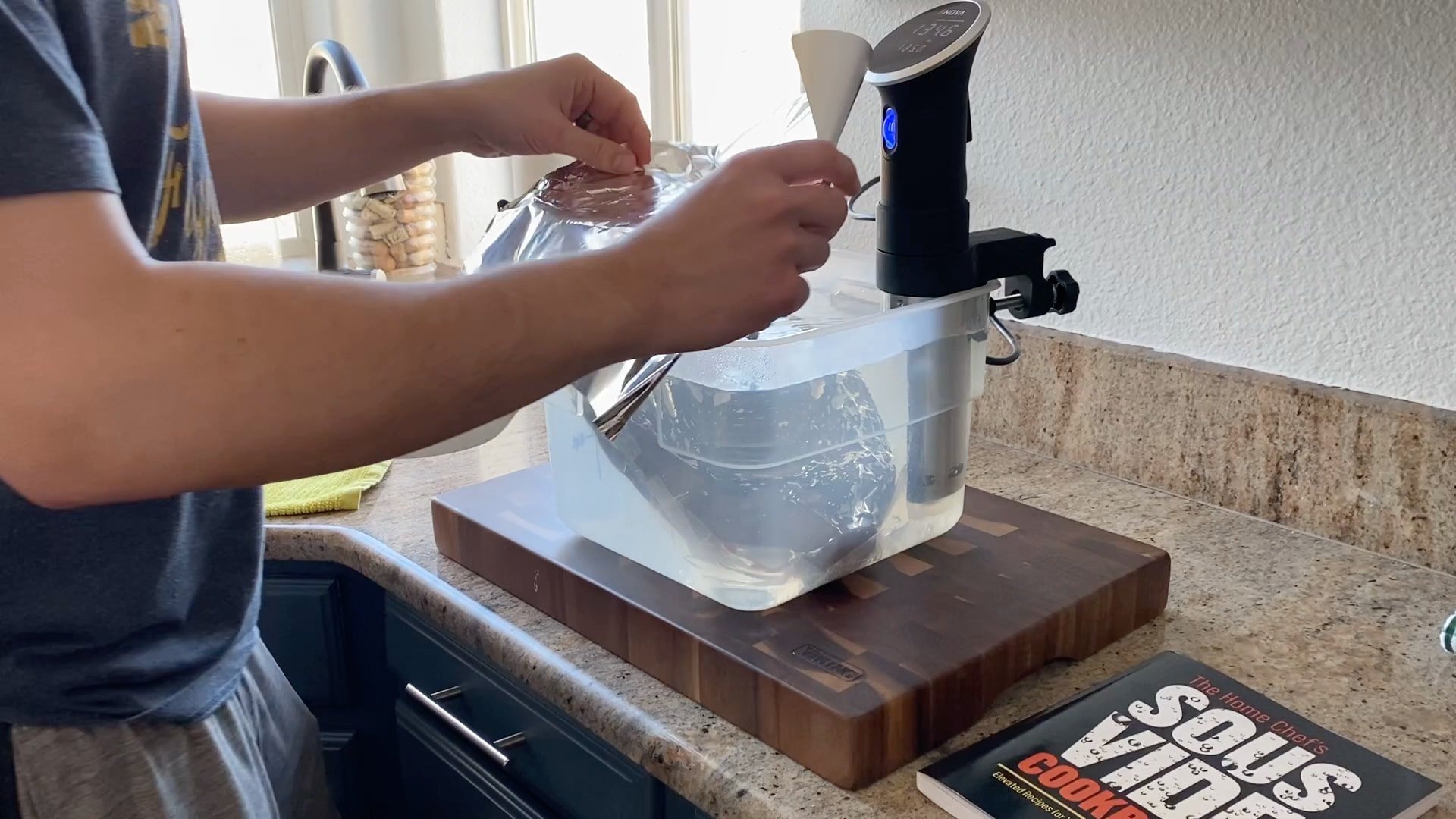 cooking sous vide food from frozen