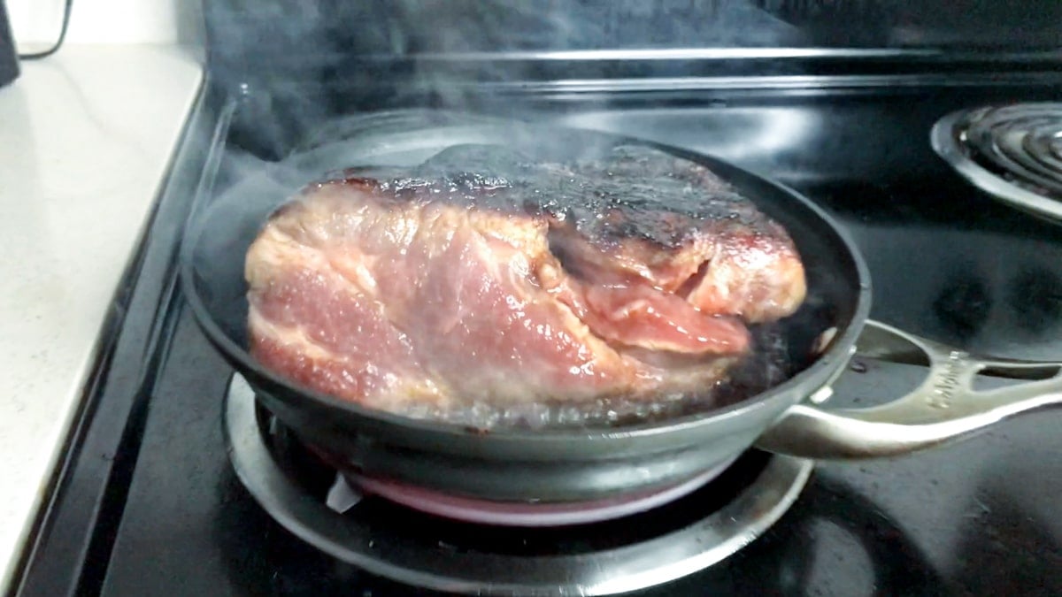 searing sous vide pork butt