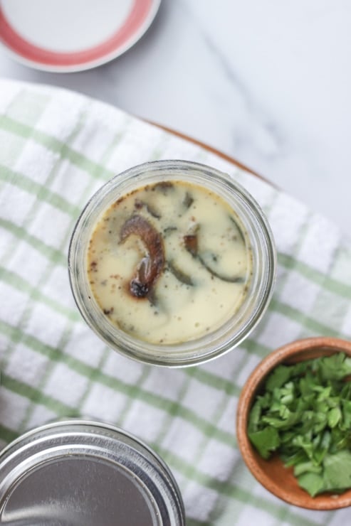 egg bites sous vide style in small mason jar containers