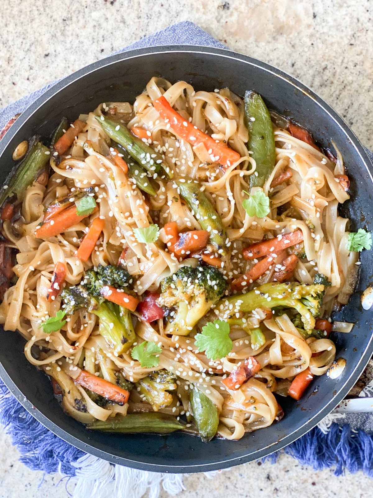 stir fry with fresh parsley grown for cooking