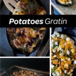 Potatoes Gratin With Pesto And Peas recipe collage