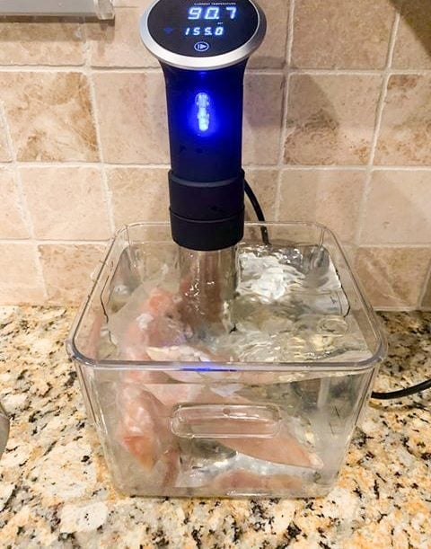 sous vide cooking chicken for frying