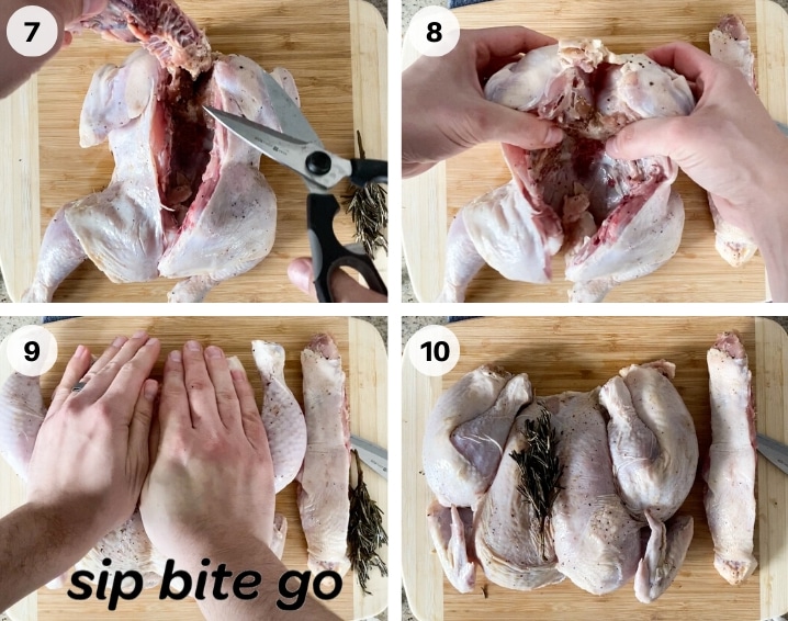 steps to spatchcock chicken