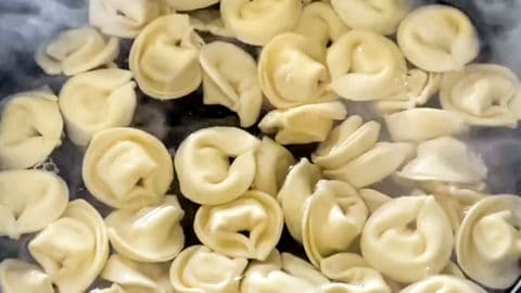 cooking tortellini from Trader Joe’s