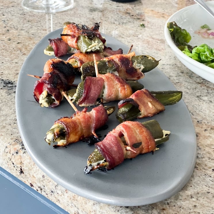 socially distant snack appetizers platter with jalapeno poppers