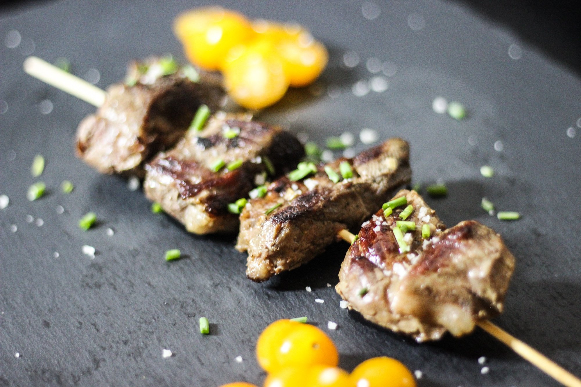 entertaining with sous vide beef kebabs