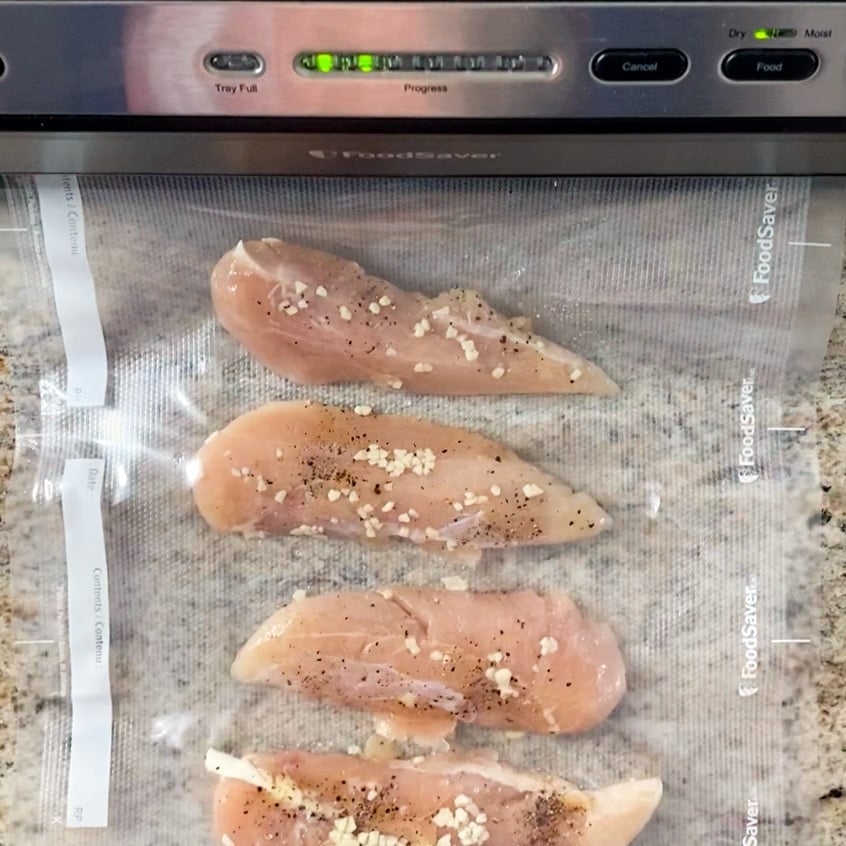 making sous vide chicken for a party