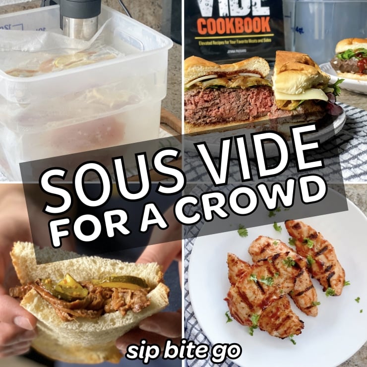 sous vide recipes for entertaining a crowd including burgers and chicken