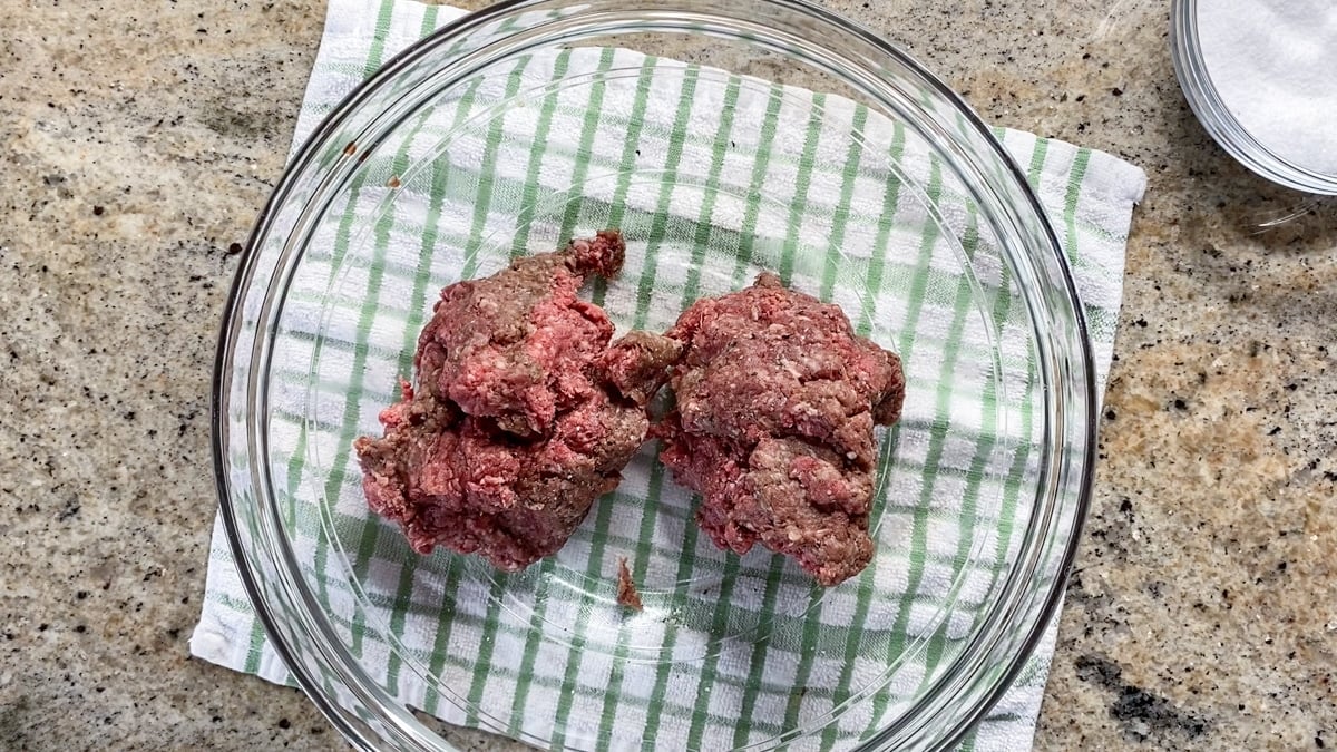 forming beef patties for burgers