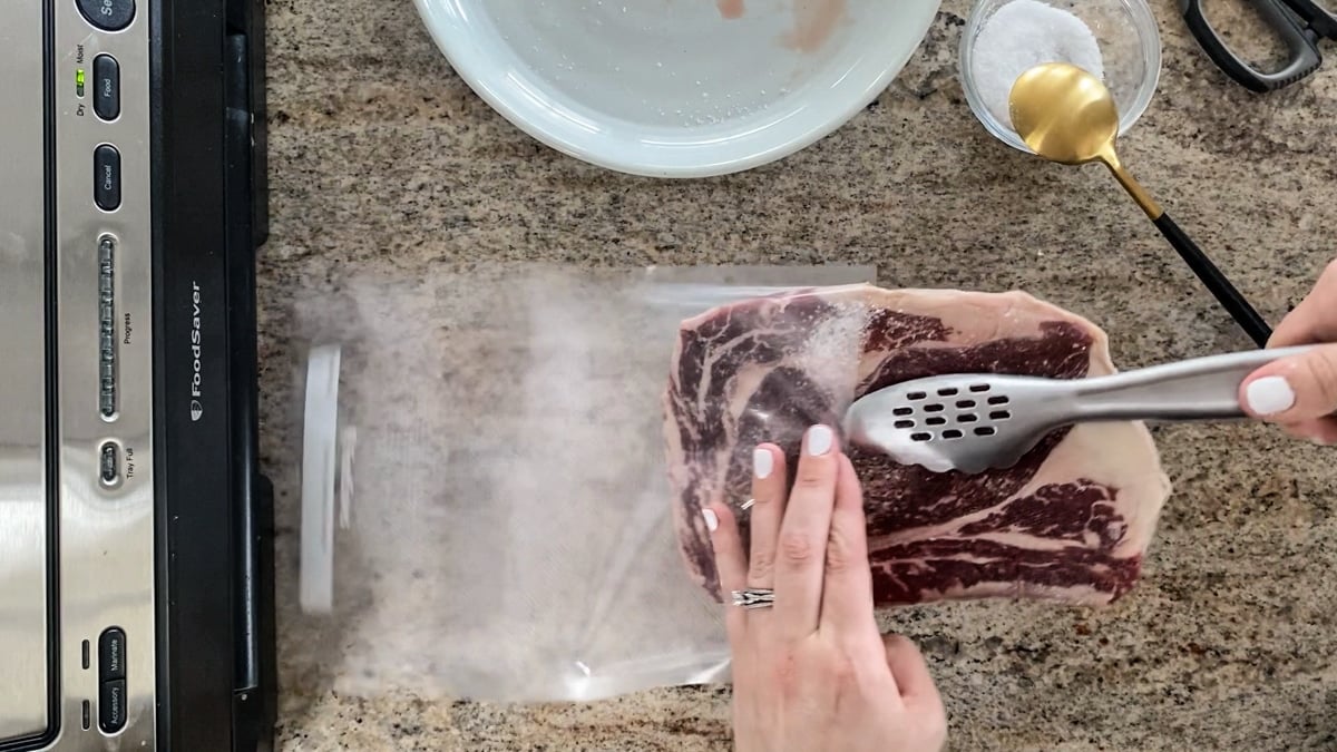 How To Vacuum Seal Ribeye For Sous Vide Cooking - Sip Bite Go