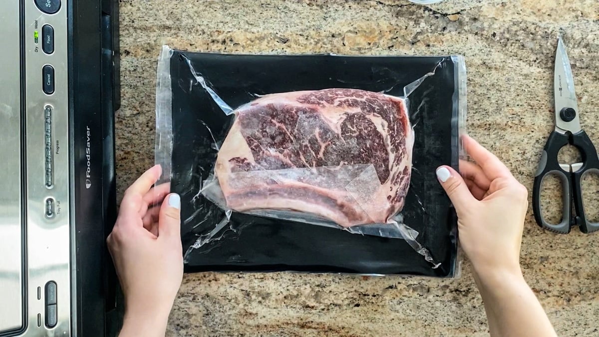 vacuum sealed ribeye and foodsaver vacuum sealer