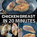 20 minute chicken breast on the stove pinterest pin