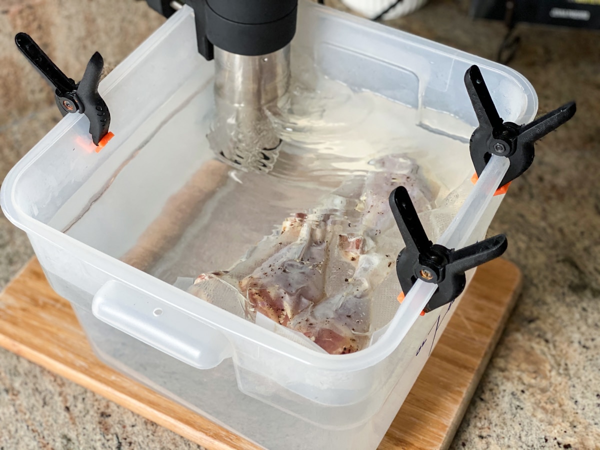 cooking chicken with anova sous vide machine