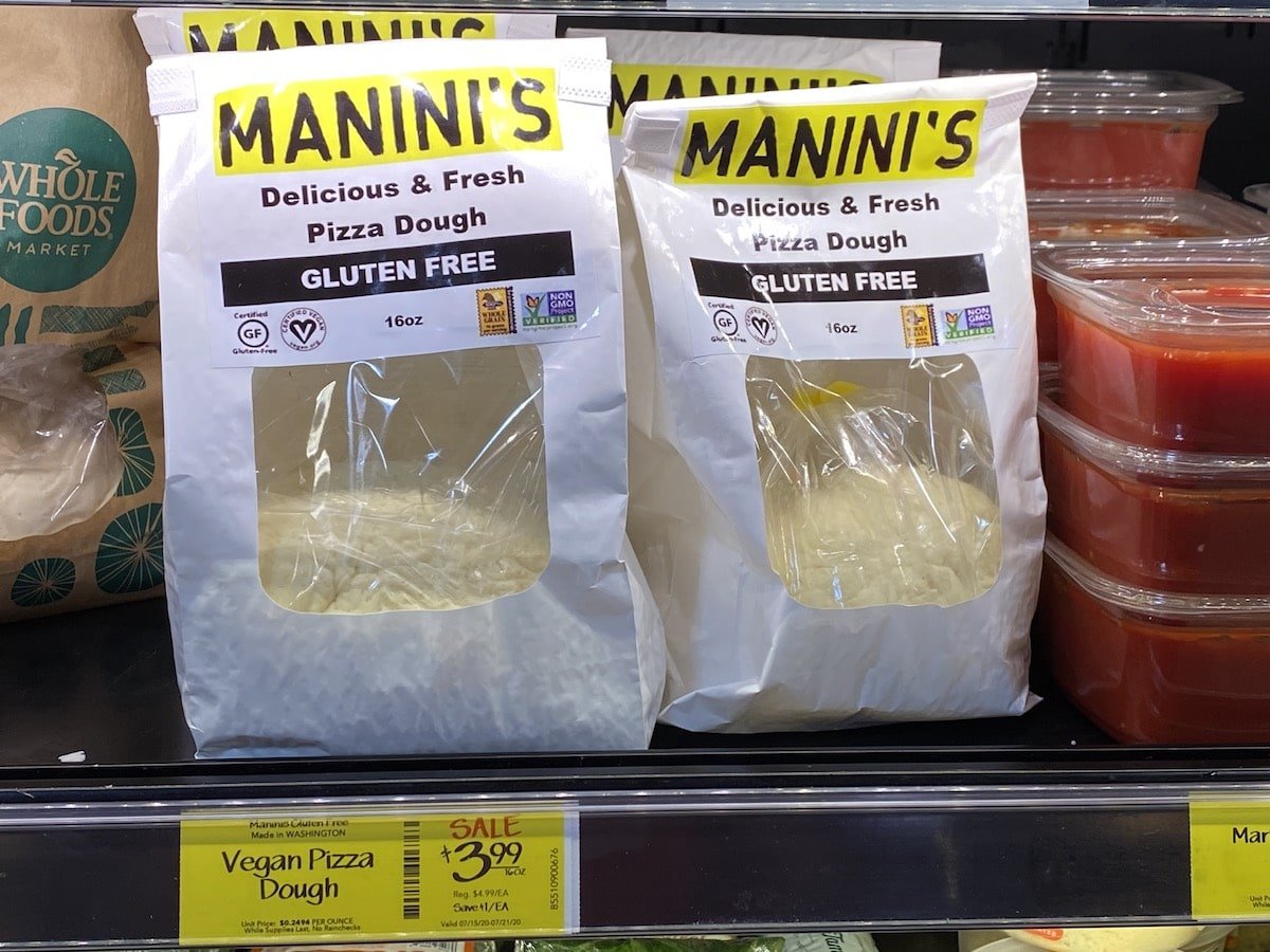 Manini's gluten free grocery store pizza crust