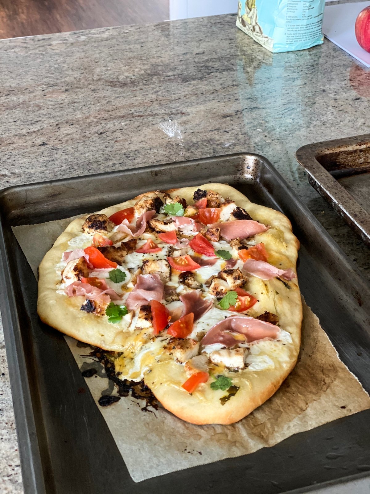 pizza on fresh grocery store dough