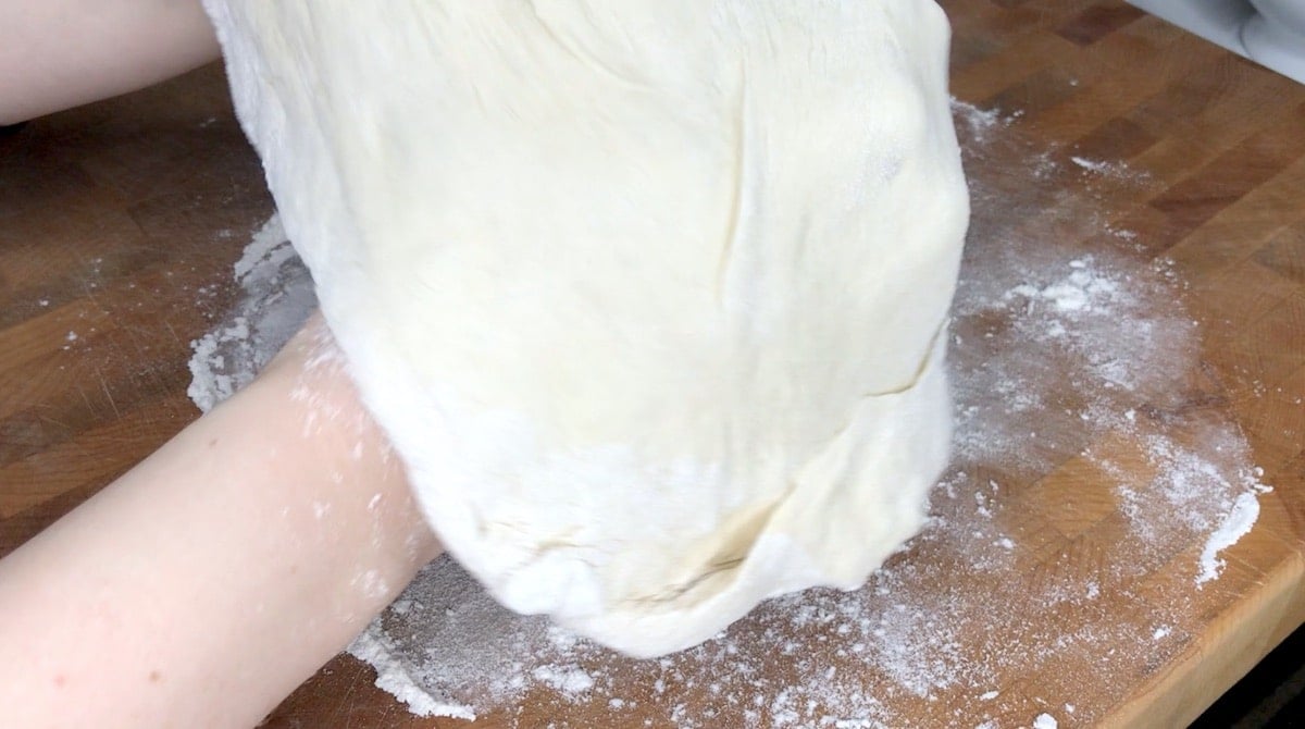 stretching grocery store pizza dough