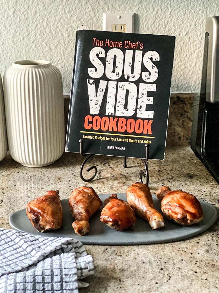 Sous vide chicken thighs with The Home Chef's Sous Vide Cookbook