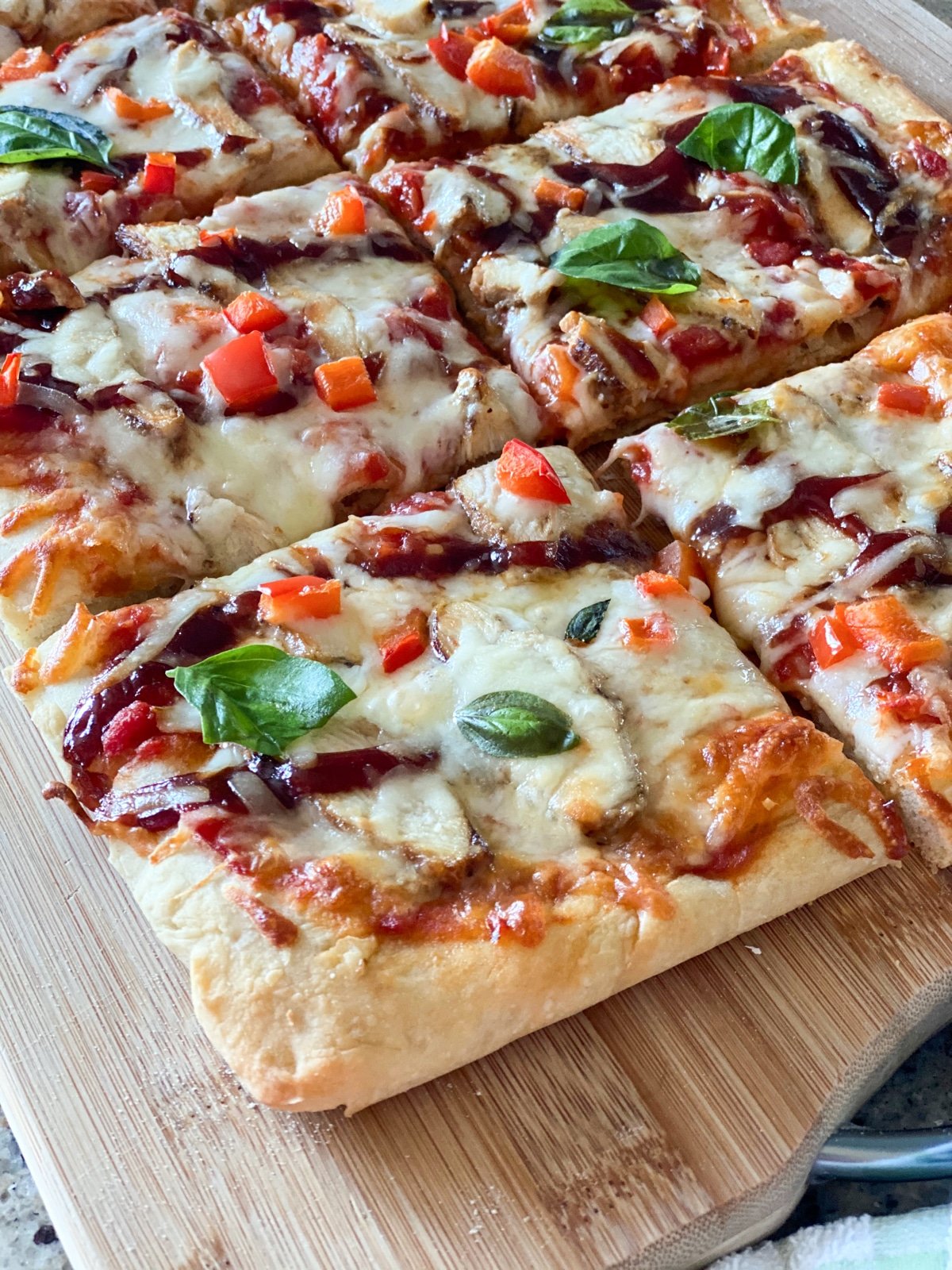 homemade bbq chicken pizza with whole foods dough