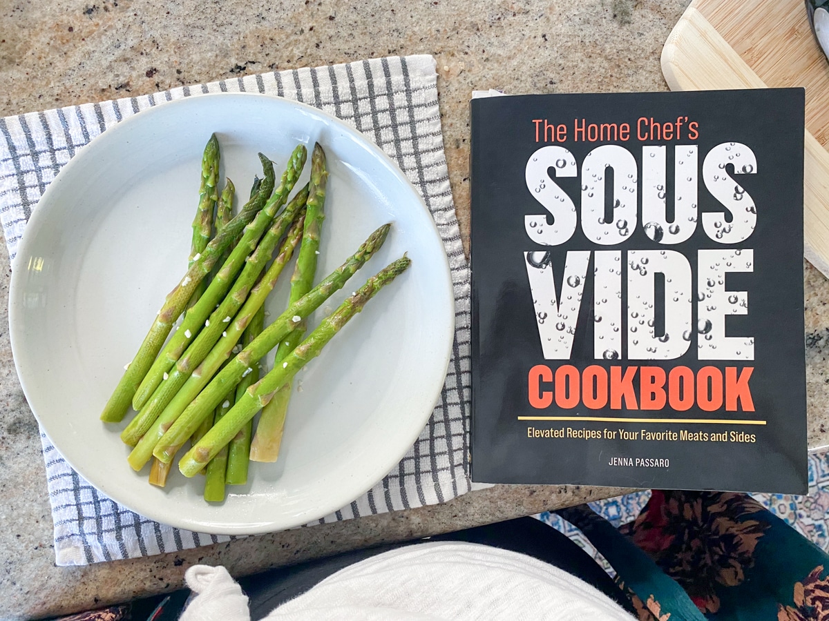 The Home Chef's Sous Vide Cookbook with asparagus feature recipe