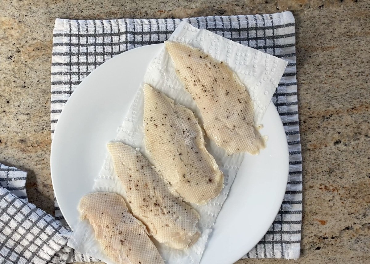 drying sous vide chicken after it cooks