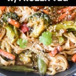 Simple Frozen Vegetable Stir Fry With Rice Noodles
