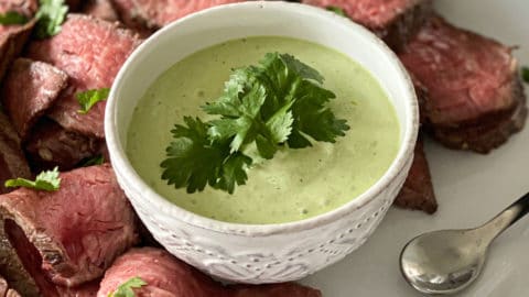 creamy jalapeno ranch sauce with meat