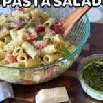 Tomato pesto pasta salad recipe pin for pinterest